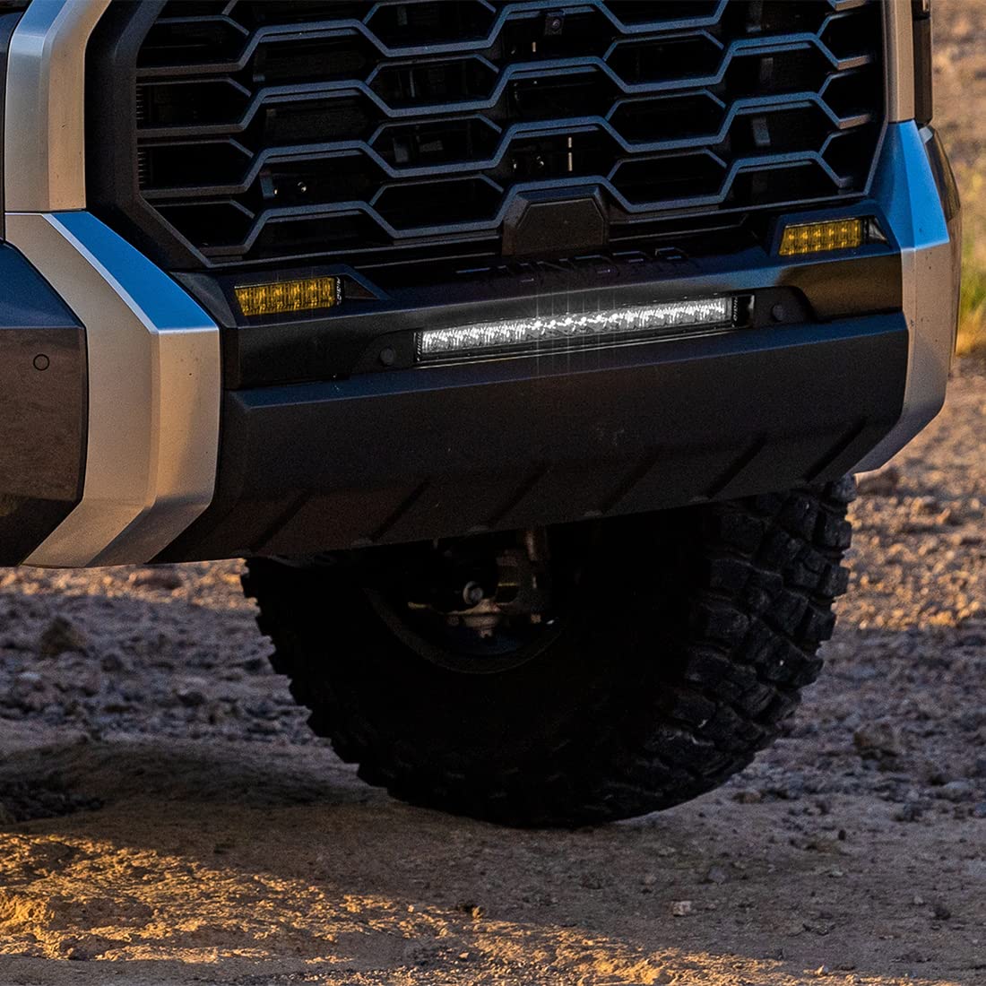 RIGID Fog Light Kit 37201 FITS 2022+ Tundra Includes Pair Of 6" SR (Single Row)-Series Selective Yellow SAE (Street Legal) Fog Lights, Set Of Fog Brackets and H11 (PLUG-N-PLAY) Jumpers