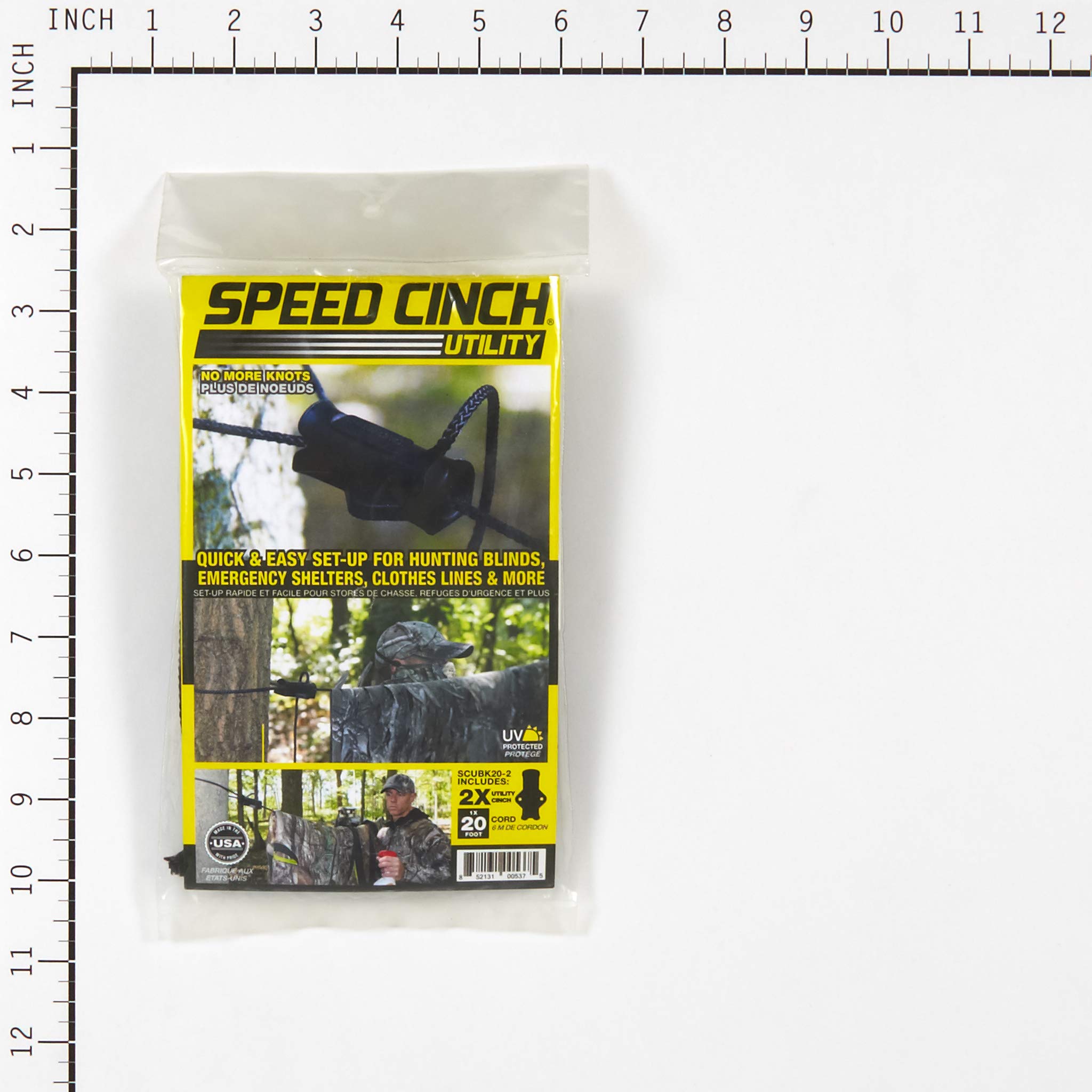 Utility Speed Cinch 2 Pack Black W/20' Cord