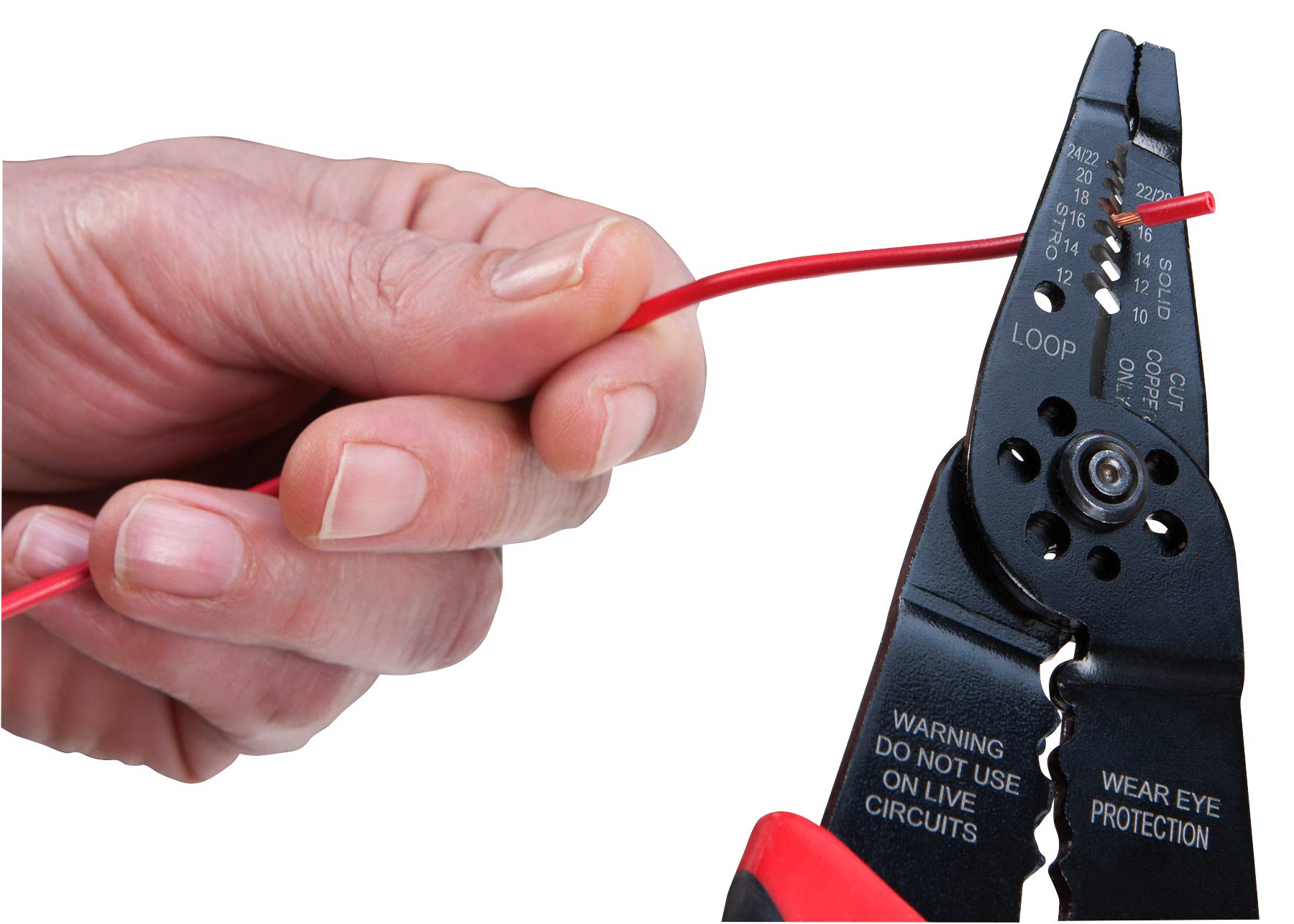 8-Inch Performance Tool W86503 Multi-Wire Cutter, Stripper and Pliers with Non-Slip Grip Handles for 10-20 AWG Solid and Stranded Copper Wire