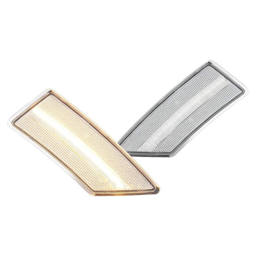 2PC LED Side Marker Lights 2019-2021 Ford Ranger (Chrome Housing/Clear Lens)