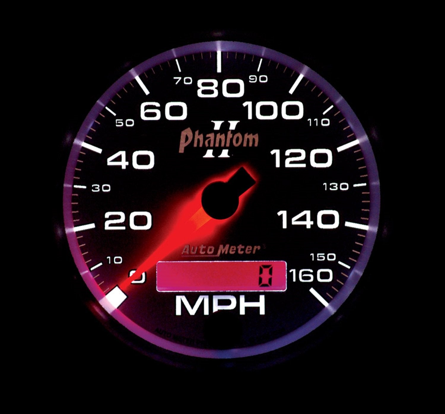 Auto Meter Phantom II 7588 3-3/8" 160 mph In-Dash Electric Programmable Speedometer