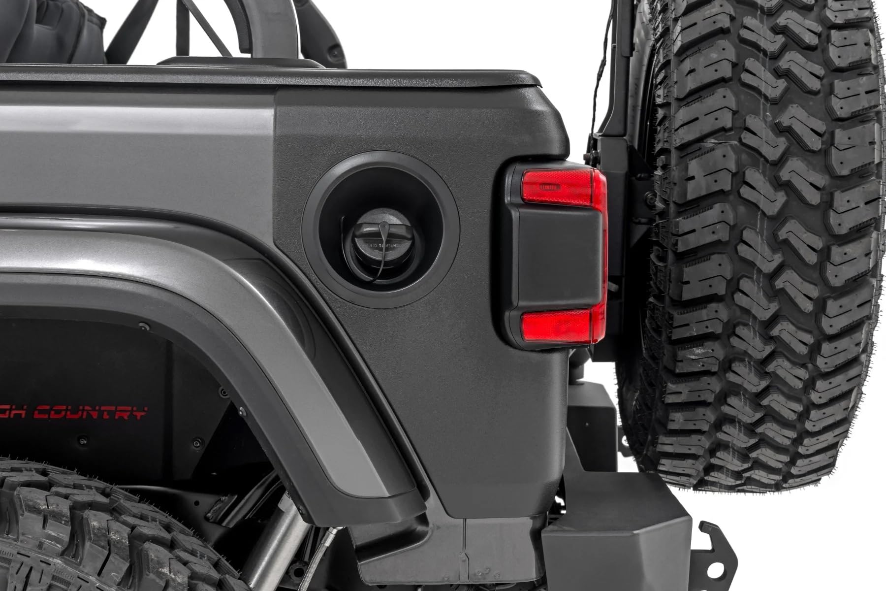 Rough Country Rear Trail Corner Cladding for Jeep Wrangler JL/Unlimited (2018-2025) - UV-Resistant, High-Density Thermoplastic, Easy Install