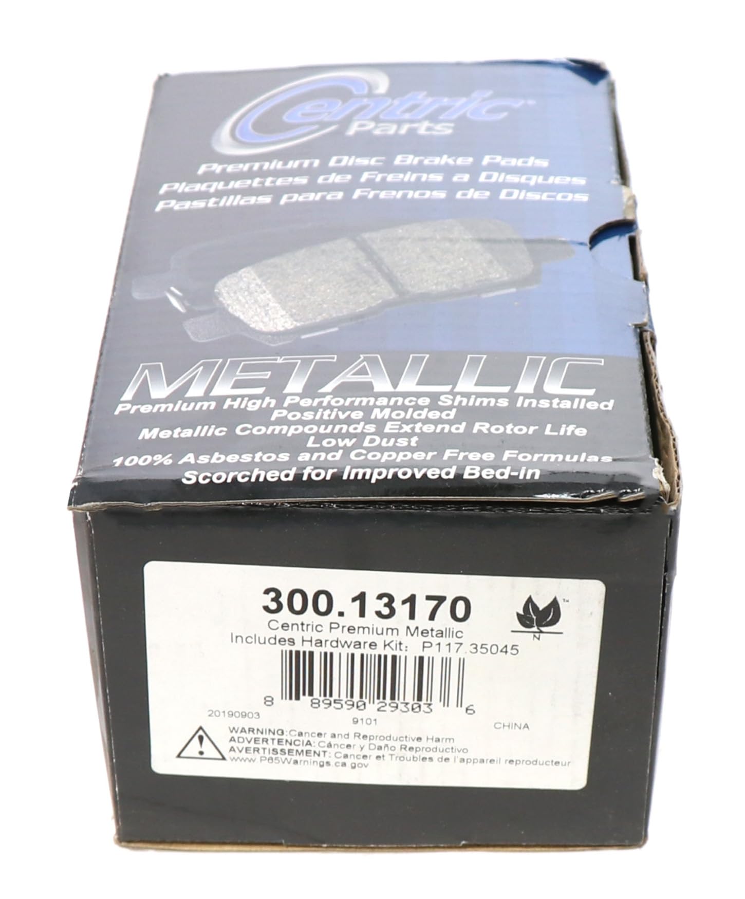 Brake Pad Set Centric (Rear) - 300.13170 (Fits 2016-2019 Mercedes-Benz Sprinter 2500, 3.0L Diesel)
