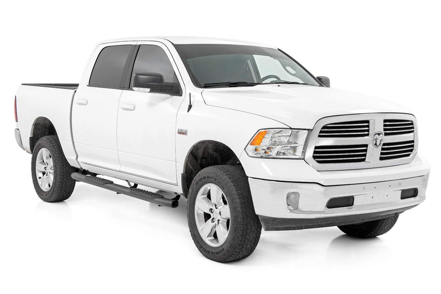 Rough Country Nerf Steps Oval for Ram 1500/2500/3500 (2010-2025) Crew Cab - OEM Style Rails with Built-in Side Steps