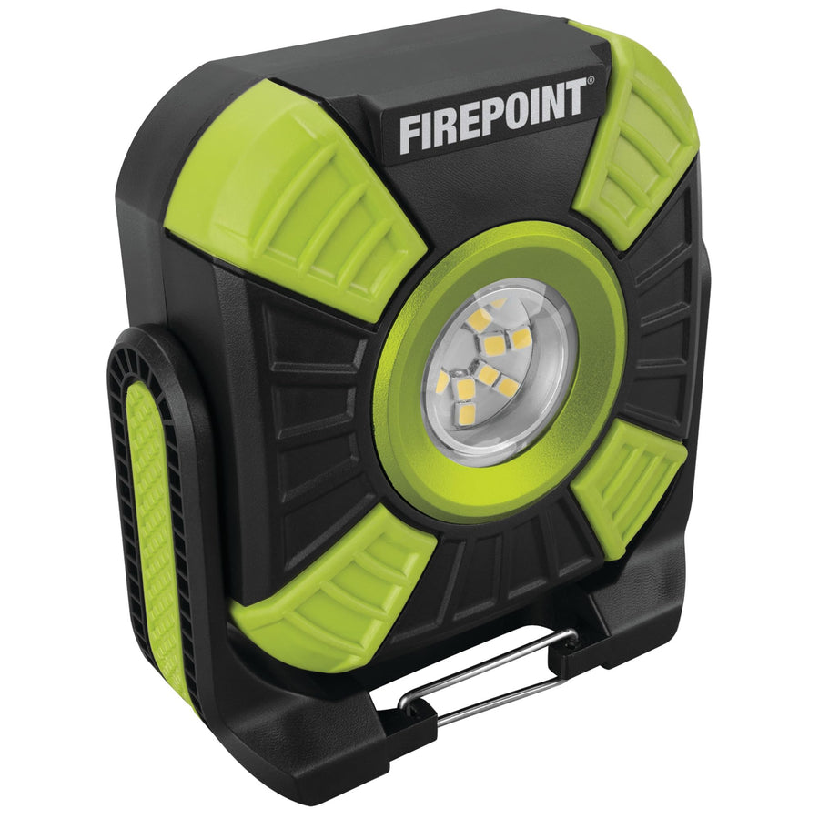 Firepoint Performance Tool W2635 1500+LM Li-Ion Utility Work Light, USB-C Charging, Swivel/Magnetic Base, Power Bank Capability, Black/Green