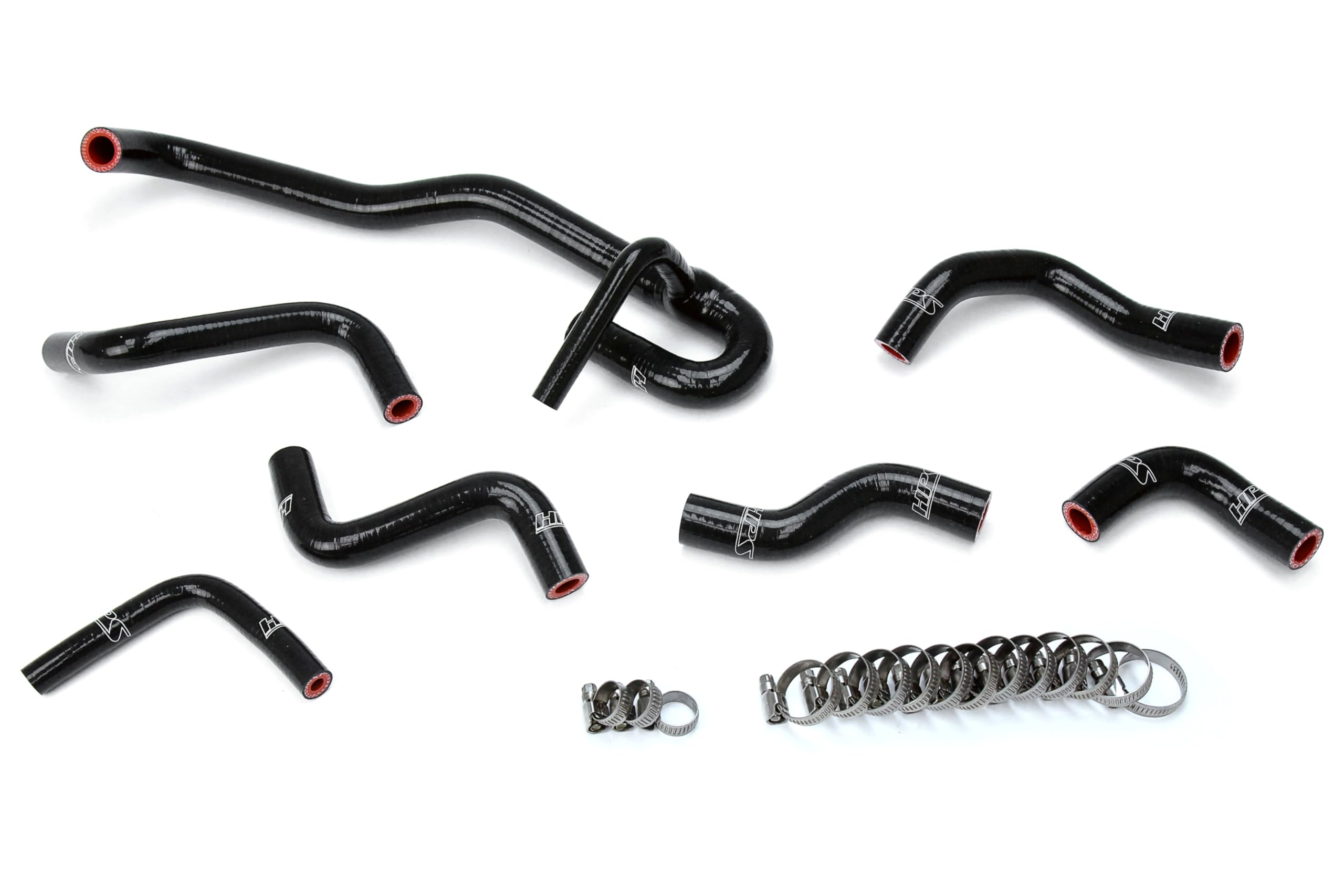 HPS Silicone Black Heater Hose Kit Compatible for 1990-1991 Toyota 4Runner 3.0L V6 with Rear Heater Left Hand Drive, 57-2190-BLK