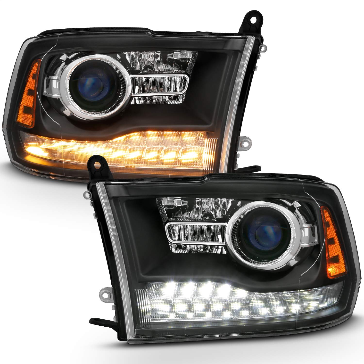 Projector Headlamps ANZO USA 111489 Fits Dodge Ram 1500