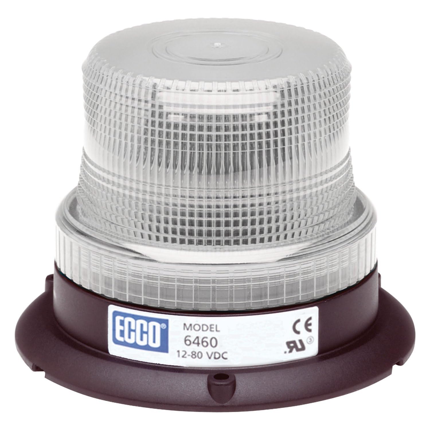 6465C ECCO 6400 Series Pulse8 Led Beacon Light Clear Lens, 3 Bolt Mount