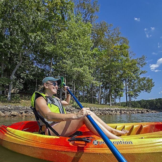 Tribe 9.5 - Perception Recreational Kayak Sit on Top - Large Rear Storage with Tie Downs - 9.5 ft - Mystic