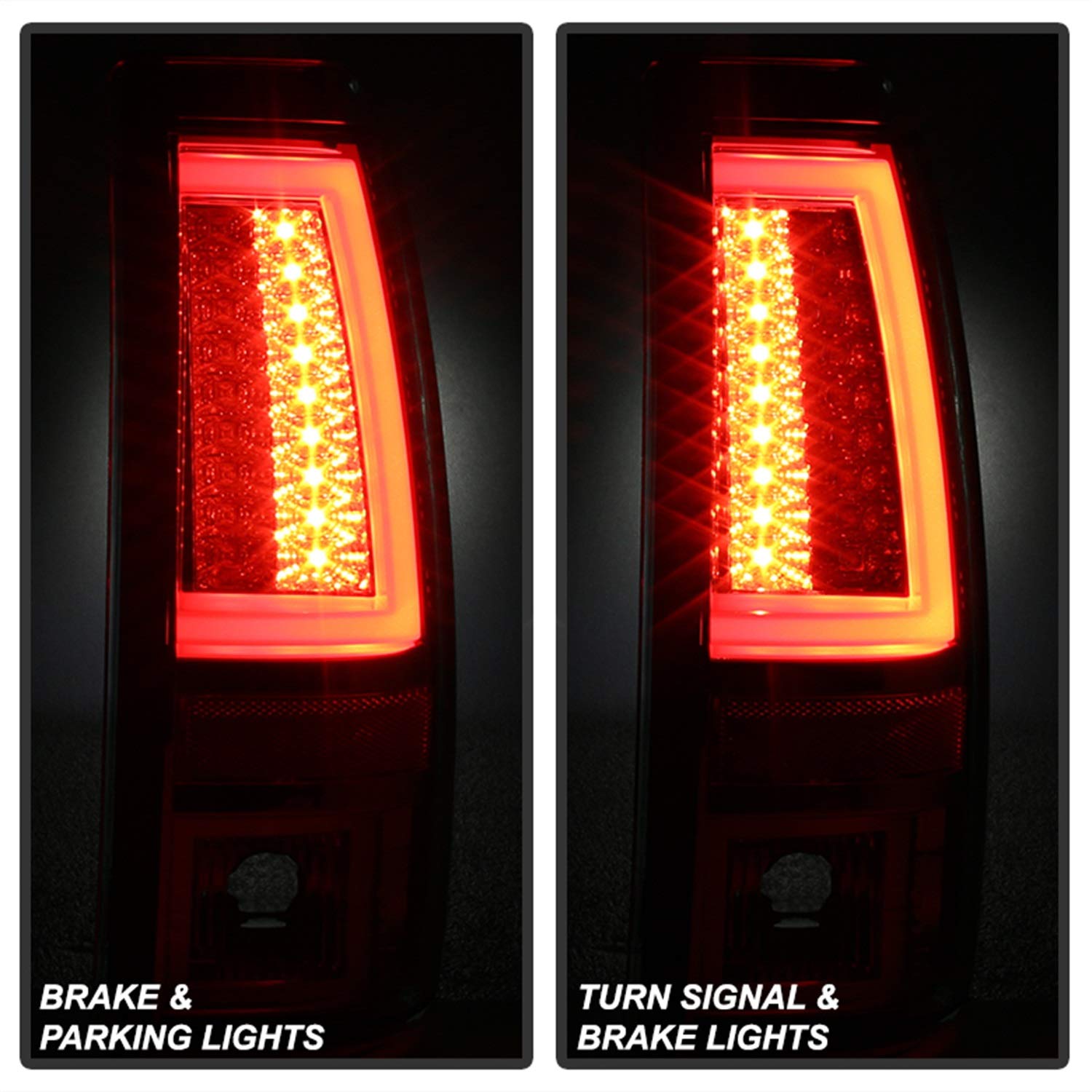 Chevy Silverado 1500/2500 03-06 and 2007 Silverado Classic Spyder 5081926 Version 2 LED Tail Lights - Red Clear (Does Not Fit Stepside)