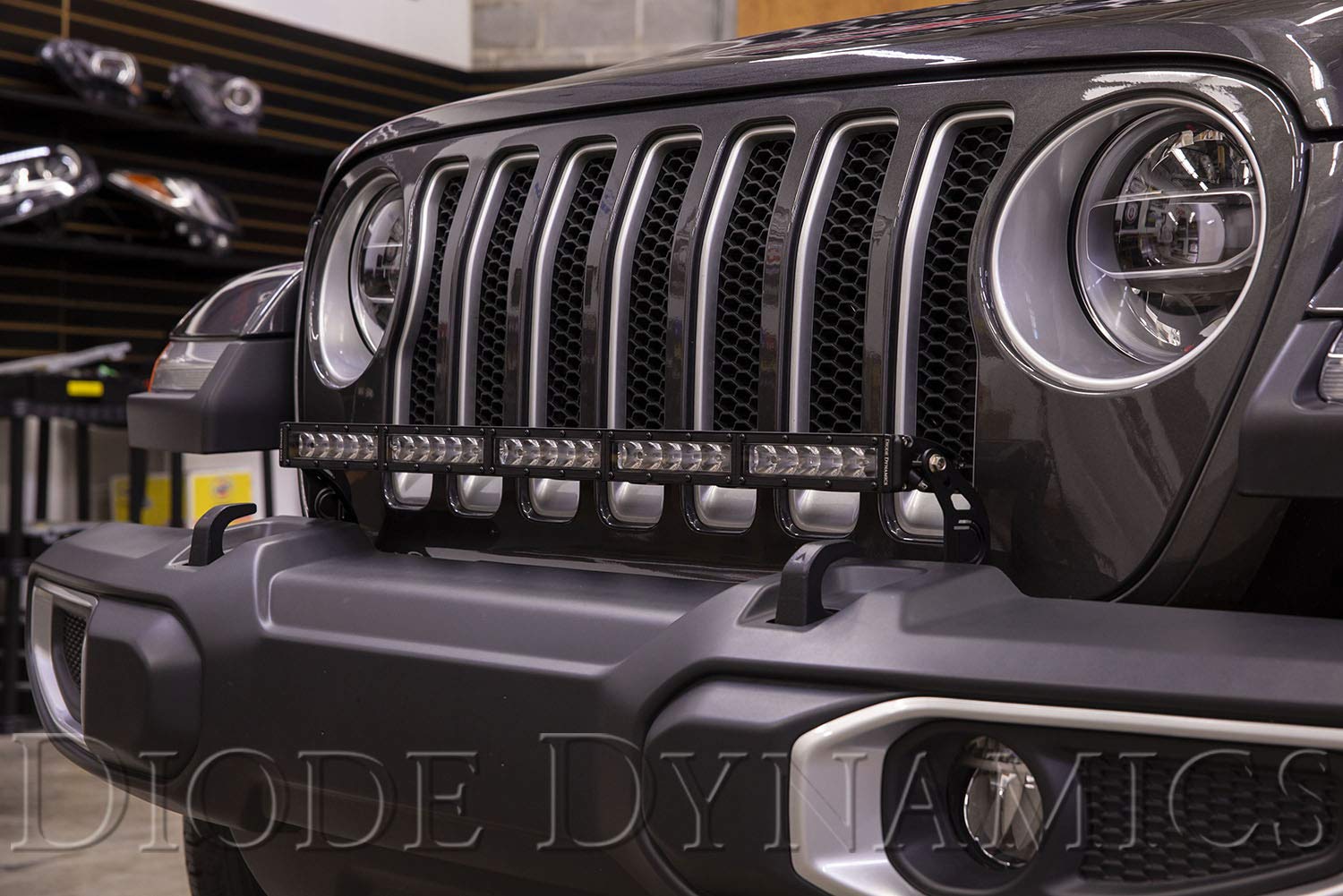 30" Single White Combo Bumper LED Light Bar Bracket Kit Diode Dynamics compatible with Jeep Wrangler JL 2018-2026