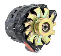 Alt GM CS130 Powermaster Black 140A 6 grv Pulley Offset Right MTG Side BAT Post 1-Wire or OE Hookup