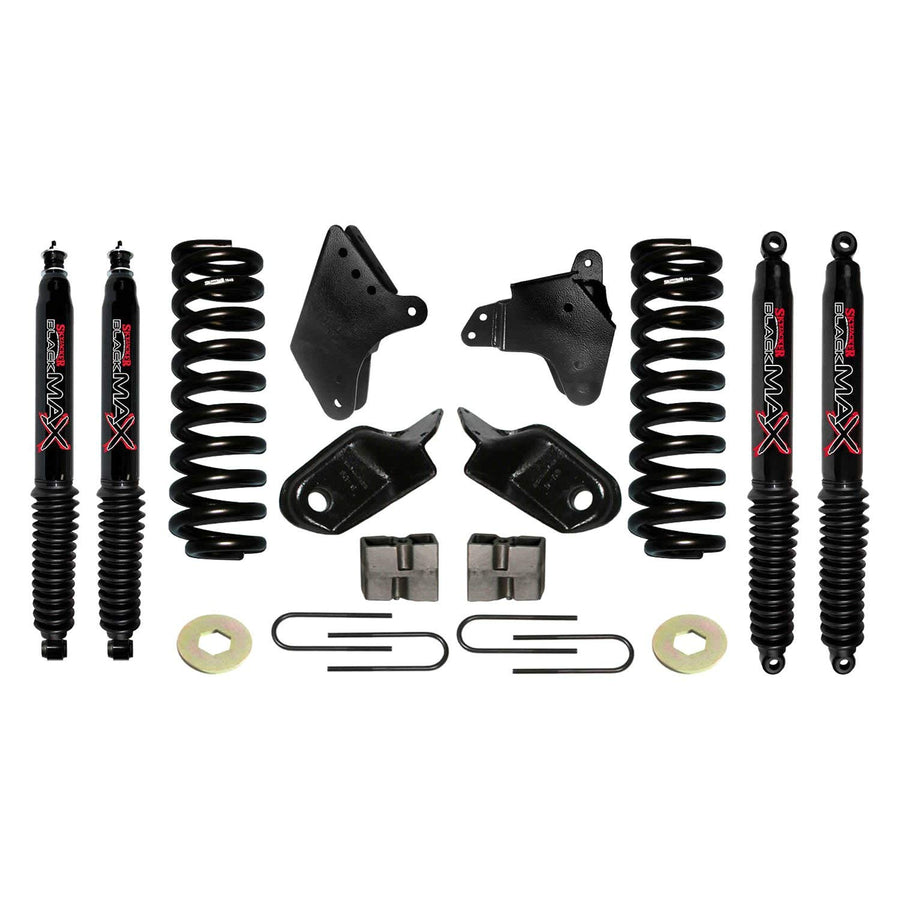 Skyjacker Suspension Lift Kit 186PK-B w/Shock Black MAX Shocks 6 in. Lift Incl. Front Coil Springs Brackets Rear U Bolt Kit Rear Blocks