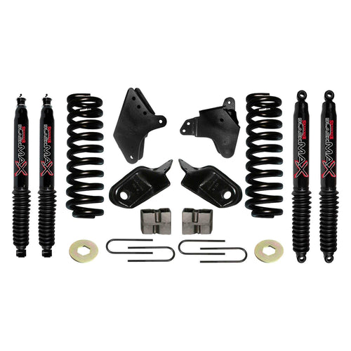 Skyjacker Suspension Lift Kit 186PK-B w/Shock Black MAX Shocks 6 in. Lift Incl. Front Coil Springs Brackets Rear U Bolt Kit Rear Blocks