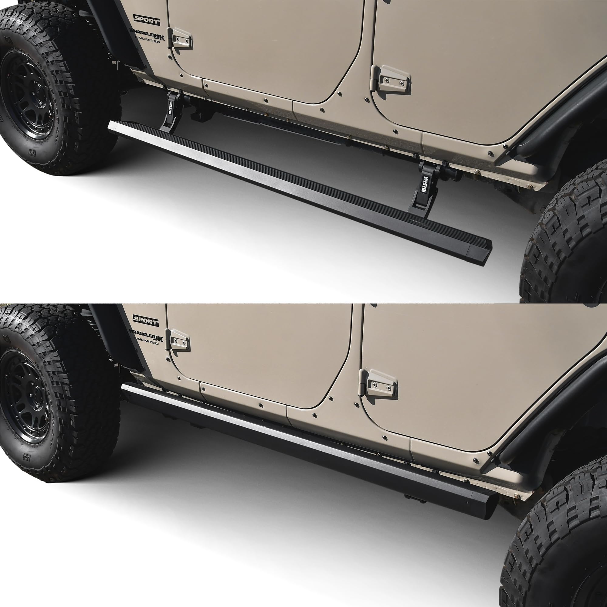 Pro-E Westin 29-23295 Power Running Boards fits 2018 Wrangler JK Unlimited 4Door Textured Black Pair