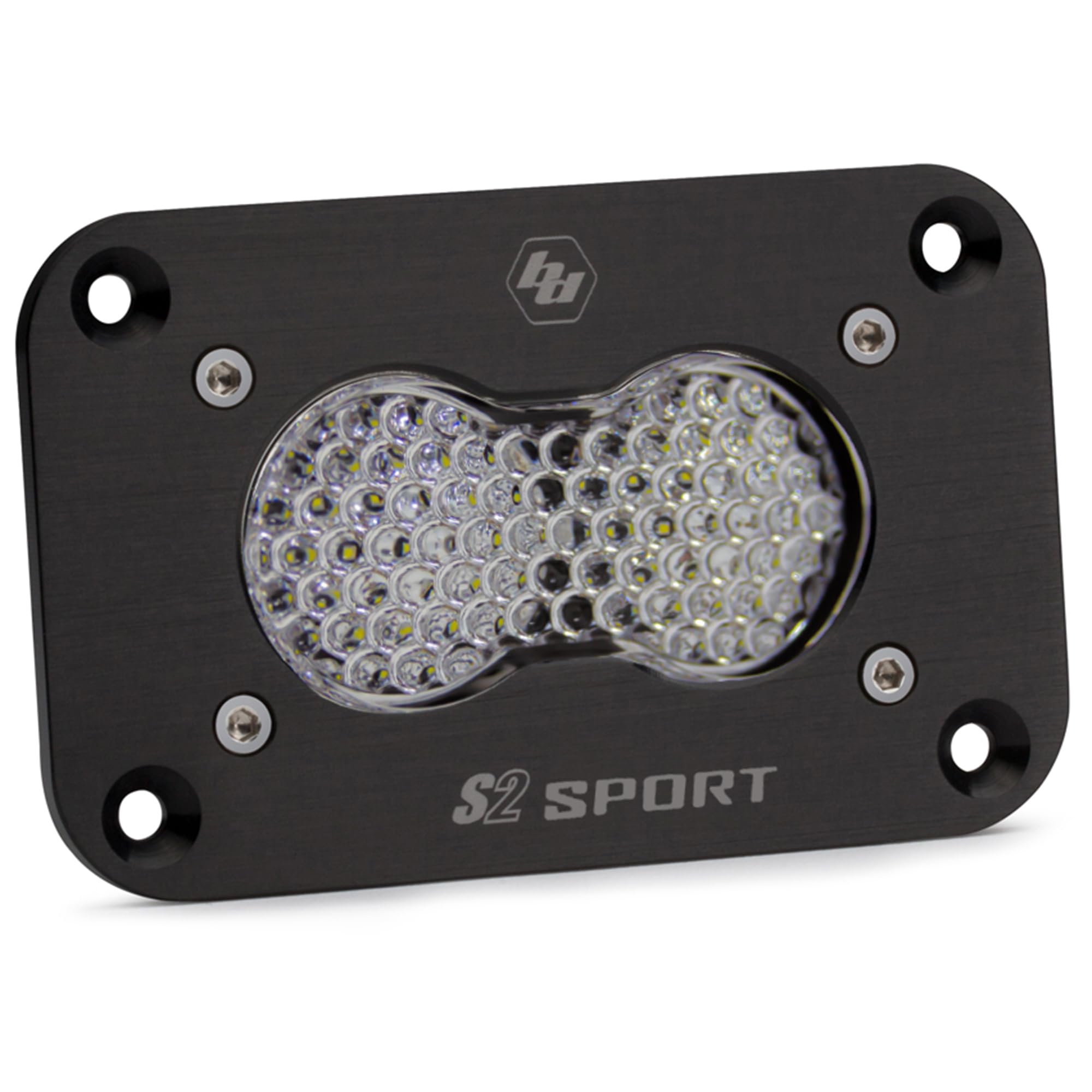 Baja Designs Flush Mount S2 Sport Black LED Light Pod (Work/Scene; Clear)