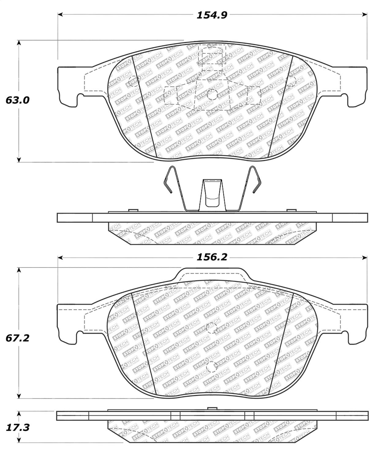 Brake Pads StopTech 305.10440 Street Select with Hardware