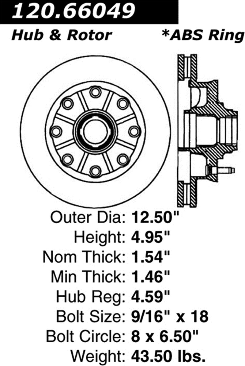 Sport Drilled/Slotted Brake Rotor StopTech 127.66049R (Front Right), 1 Pack