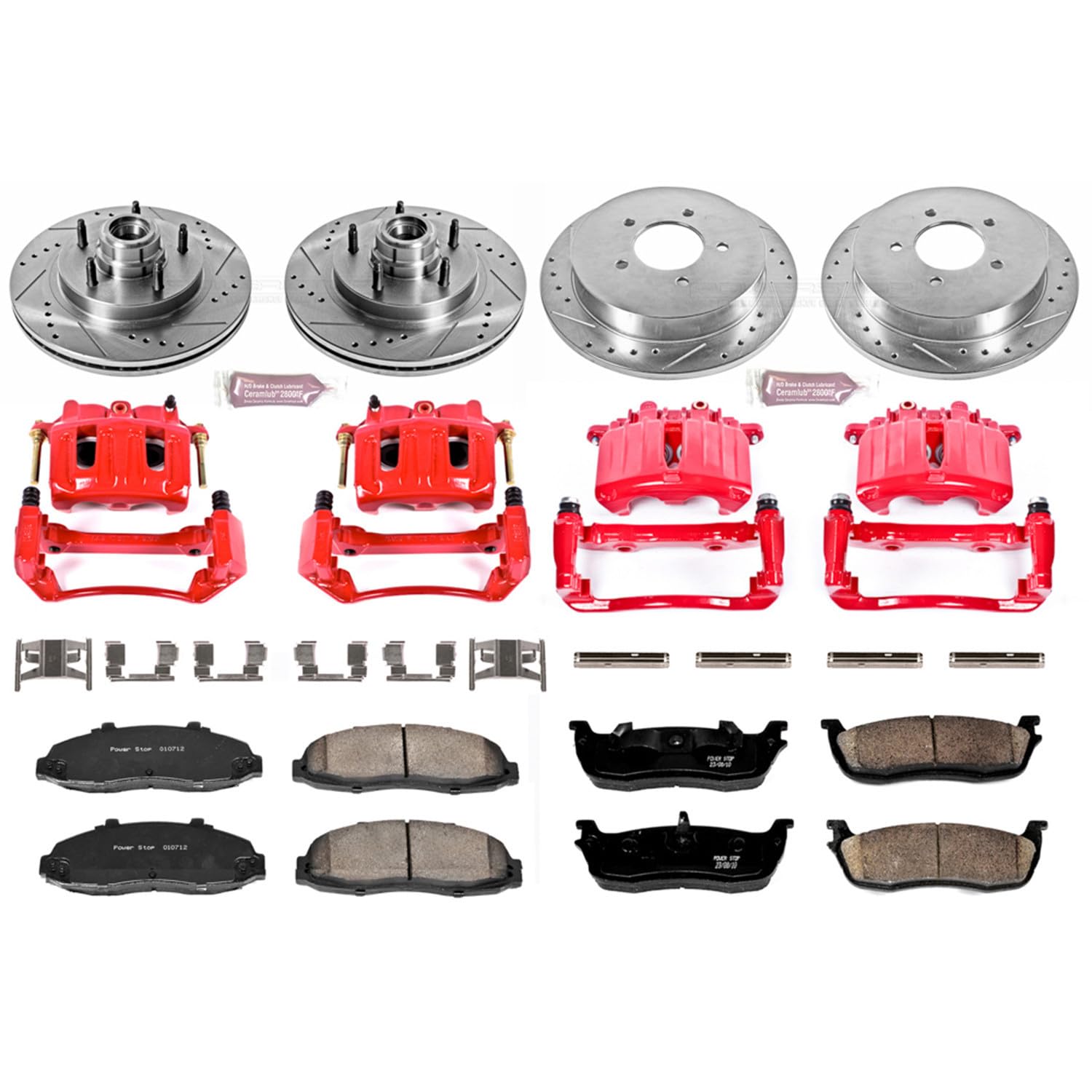 1-Click Performance Brake Kit Power Stop (KC1864) with Calipers For Ford F-150 1999-2000 [Model Specific]