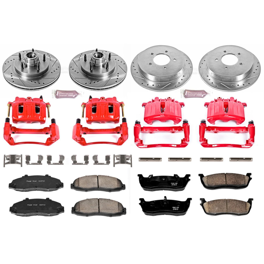 1-Click Performance Brake Kit Power Stop (KC1864) with Calipers For Ford F-150 1999-2000 [Model Specific]