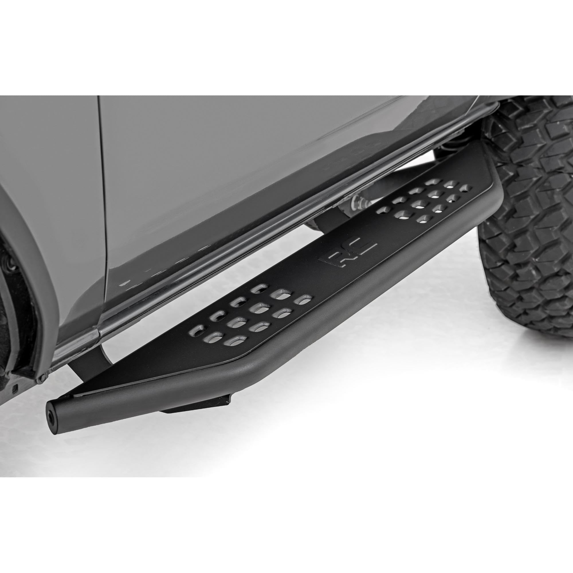 Rough Country Running Boards OV2 for Ford Bronco (2021-2025) 2-Door - Contoured Side Step Bars, Easy Bolt-On Install