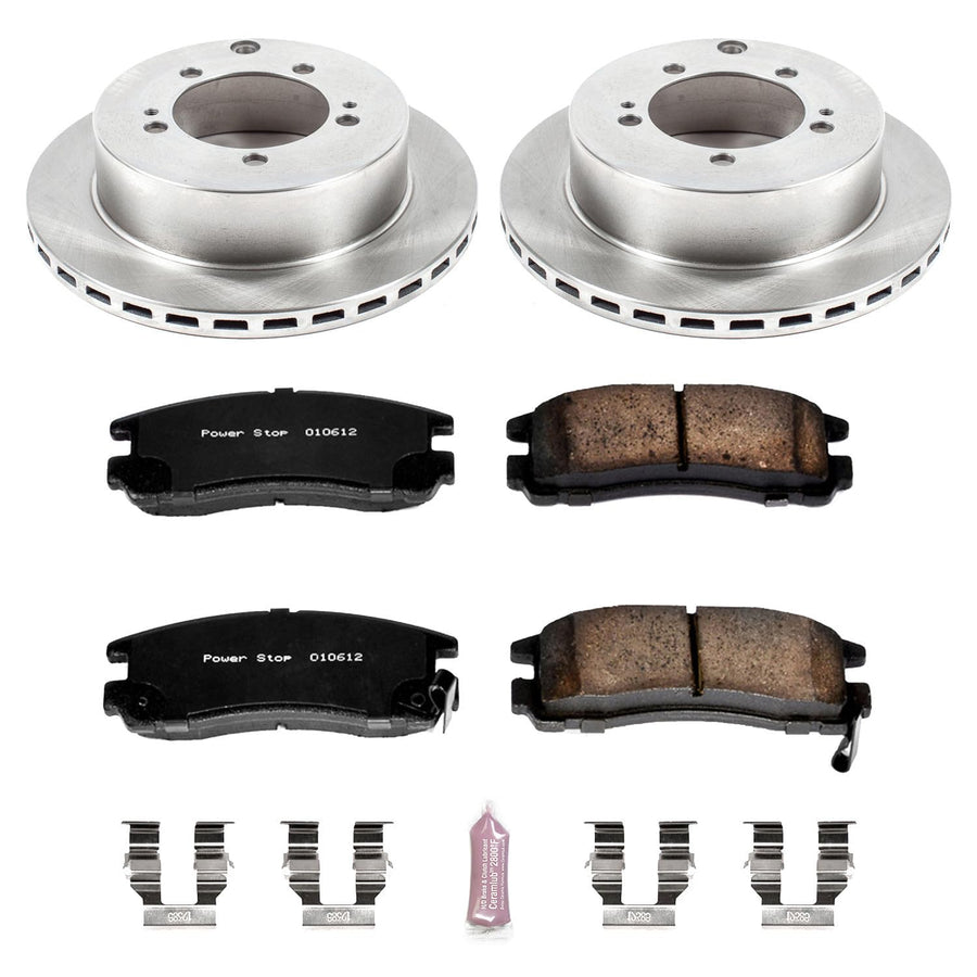 Power Stop Autospecialty KOE806 Rear Replacement Brake Kit-OE Brake Rotors & Ceramic Brake Pads