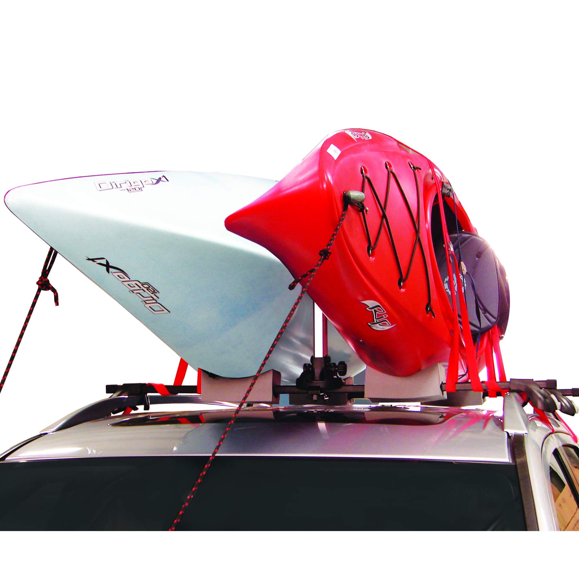 Folding Kayak Carrier Malone Stax Pro2 Universal Car Rack (2 Boat Carrier)