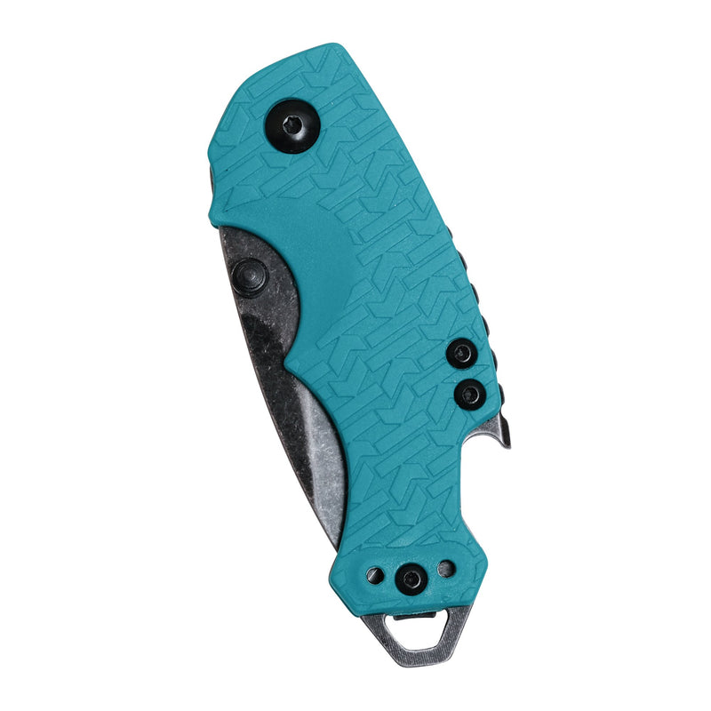 Kershaw Teal Shuffle Multifunction Folding Pocket Knife (8700TEALBW), 2.4 In. 8Cr13MoV Black Oxide Steel Blade with Blackwash Finish, Includes Thumbstud and Reversible Pocketclip; 2.8 oz.