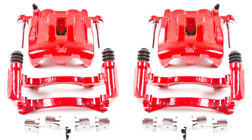 Power Stop S4826 Front Pair of High-Temp Red Powder Coated Calipers for Jeep Grand Cherokee 1999-2004 [Model Specific]