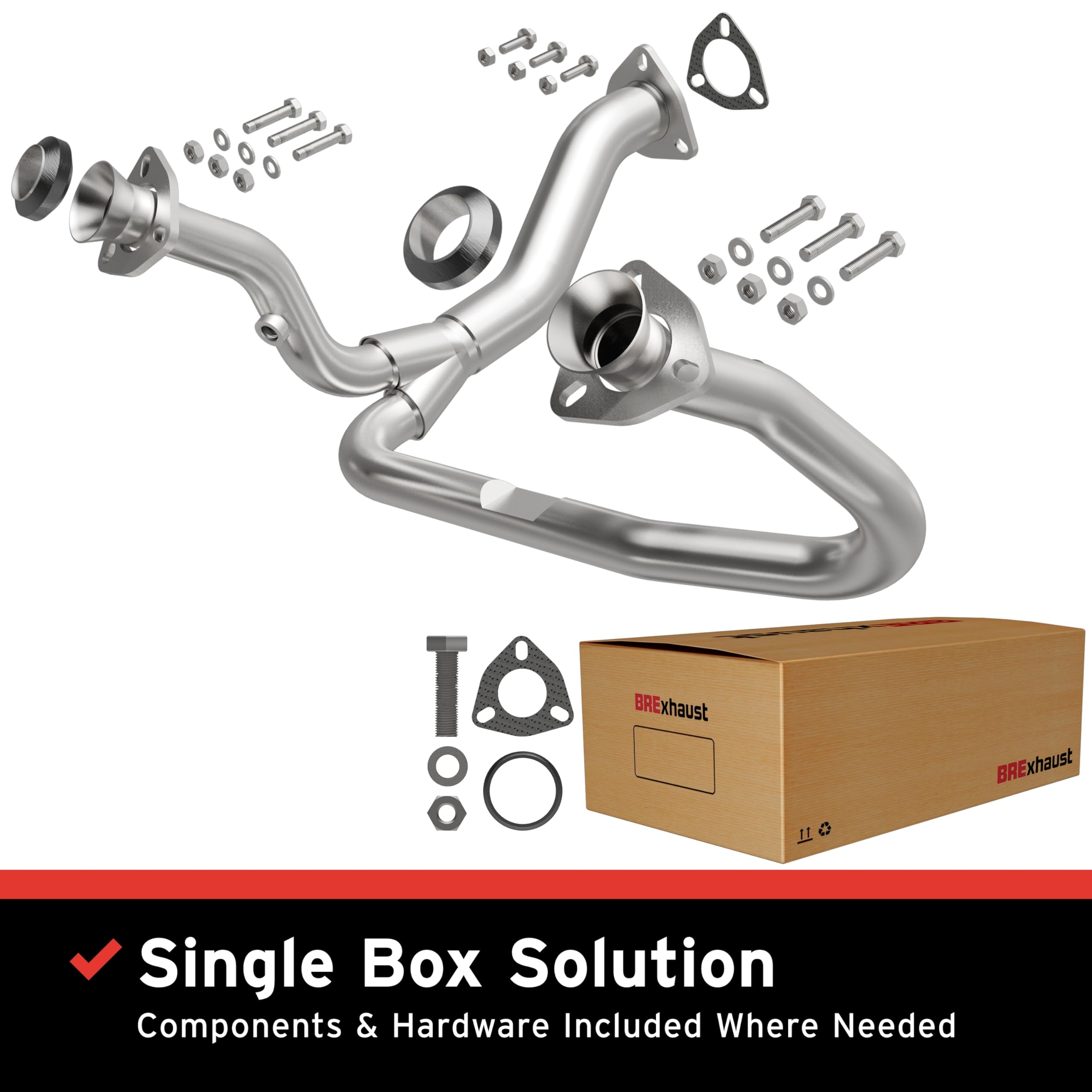 Replacement BRExhaust Front Pipe Kit 107-0065: Direct-Fit, Compatible with 95-99 Blazer, Bravada, Jimmy 4.3L