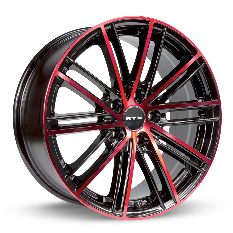 5 STROBE, 17 x 7.5, 5 x 114.3, 45, 73.1, BLACK/RED MACHINED 081209