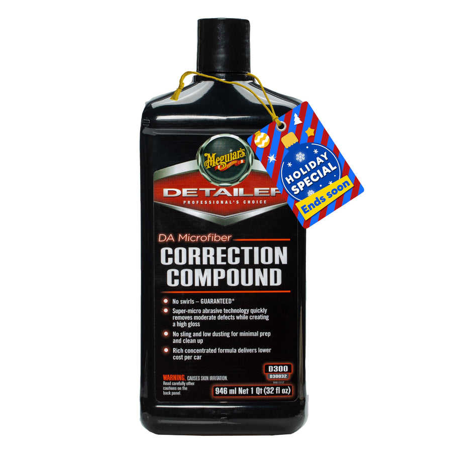 DA Microfiber Correction Compound Meguiar's D30032 - Pro Car Scratch Remover, for Use with a DA Polisher and Microfiber Cutting Disc, Remove Swirls, Scratches, Water Spots, and Oxidation, 32 Oz