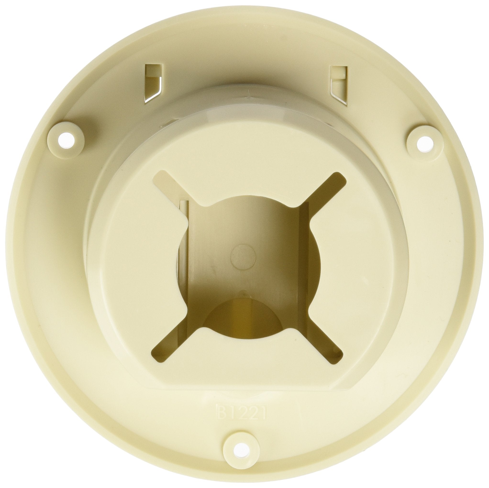 Round Electrical Cable Hatch RV Designer B122, Basic, Replaceable Lid, 4.3 inch Diameter, Colonial White