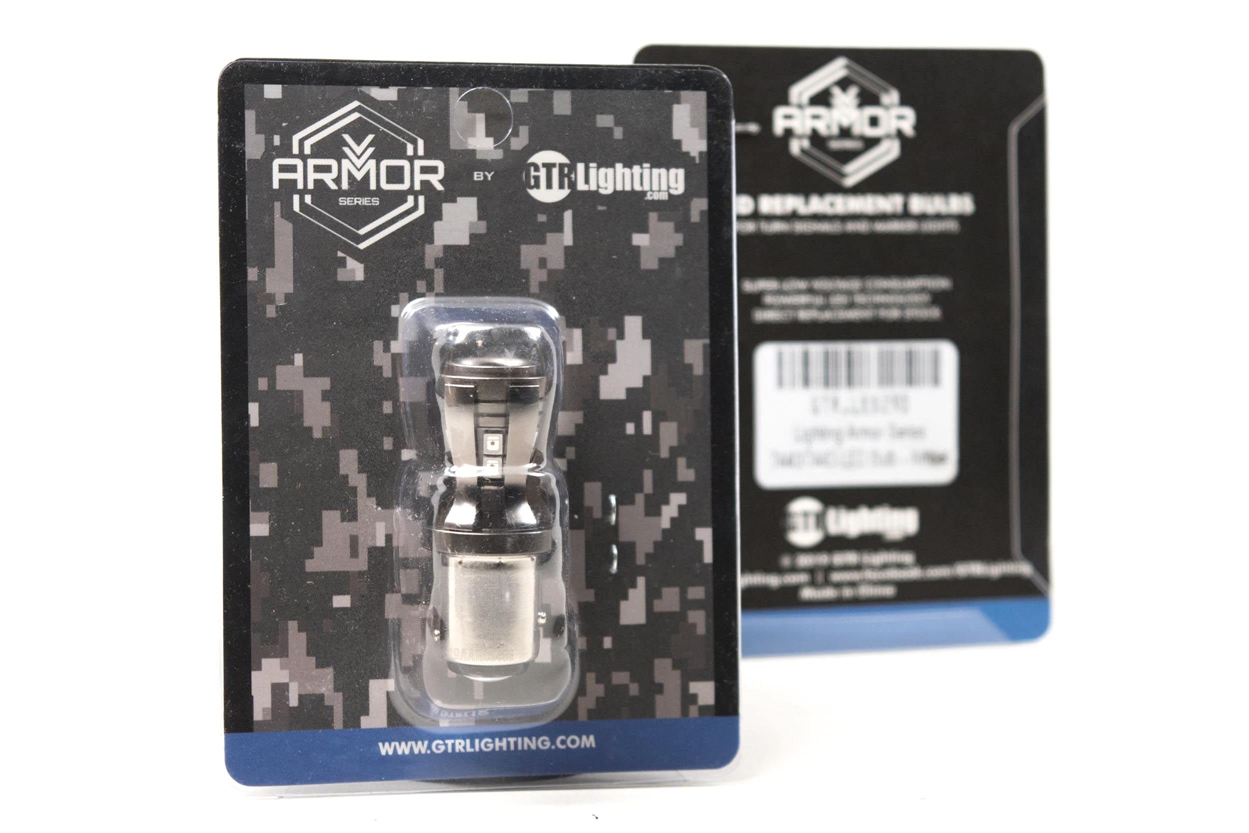 GTR Lighting White Armor Series LED Bulb, 1156 Universal Upgrade for Reverse Back-Up & Cargo Lights or Daytime Running Lights (DRL), Ultra Bright Plug and Play Replacement. (1x GTR.LED272)