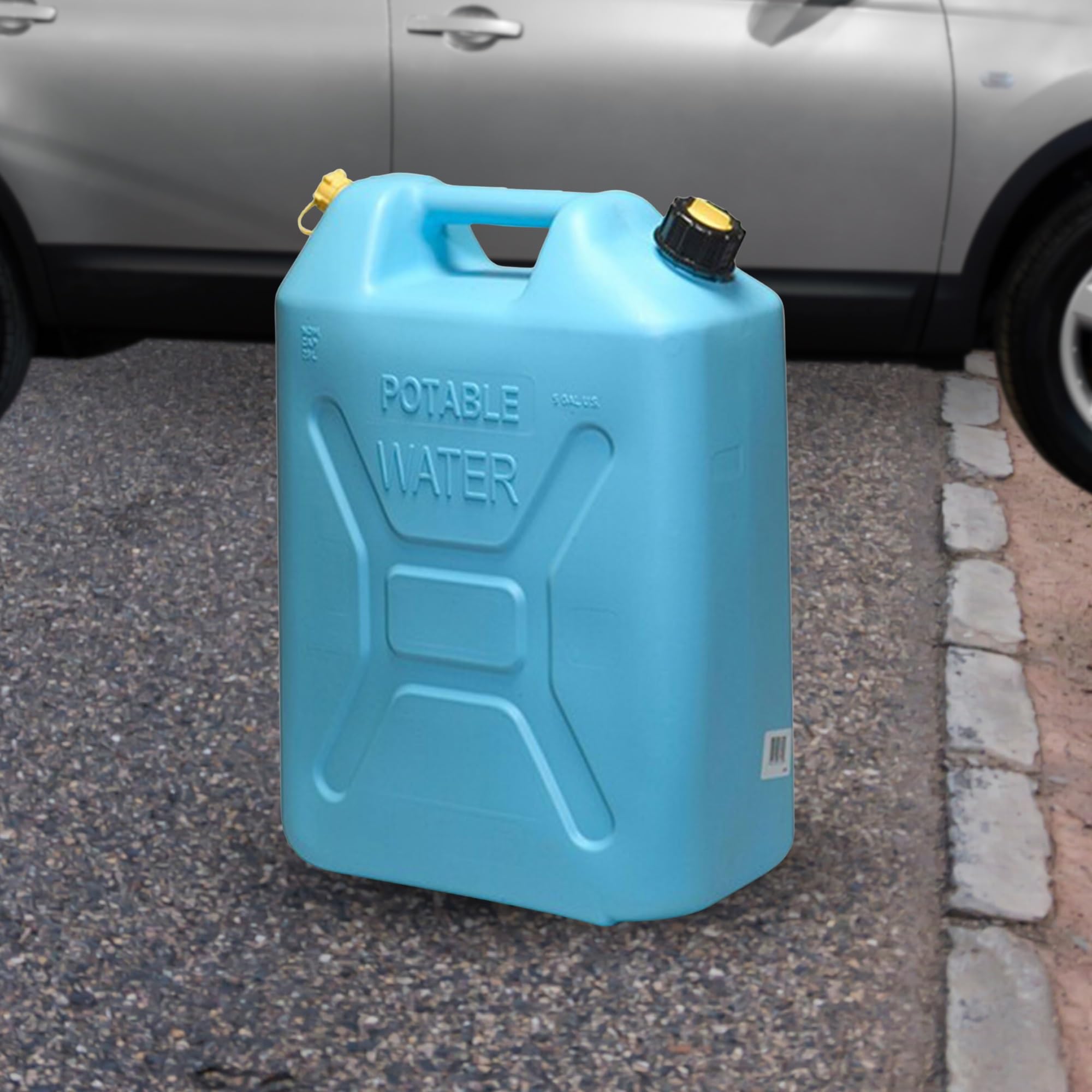 Scepter Water Can with Spout Easy-Pour for Camping/Emergency/Off-Road, 5 Gallon, Blue