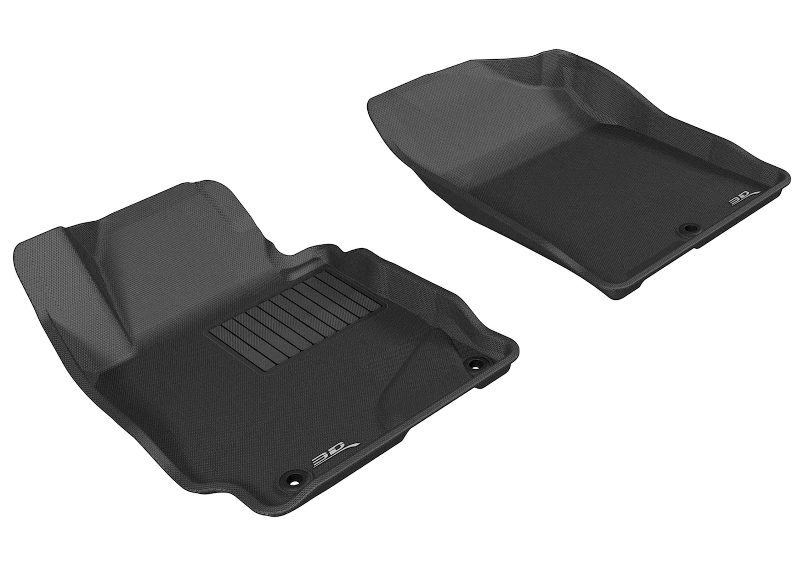 Kagu Floor Mat 3D MAXpider Custom Fit (Black) Compatible with Hyundai Elantra Sedan 2011-2013 / Elantra Coupe 2013 - Front Row