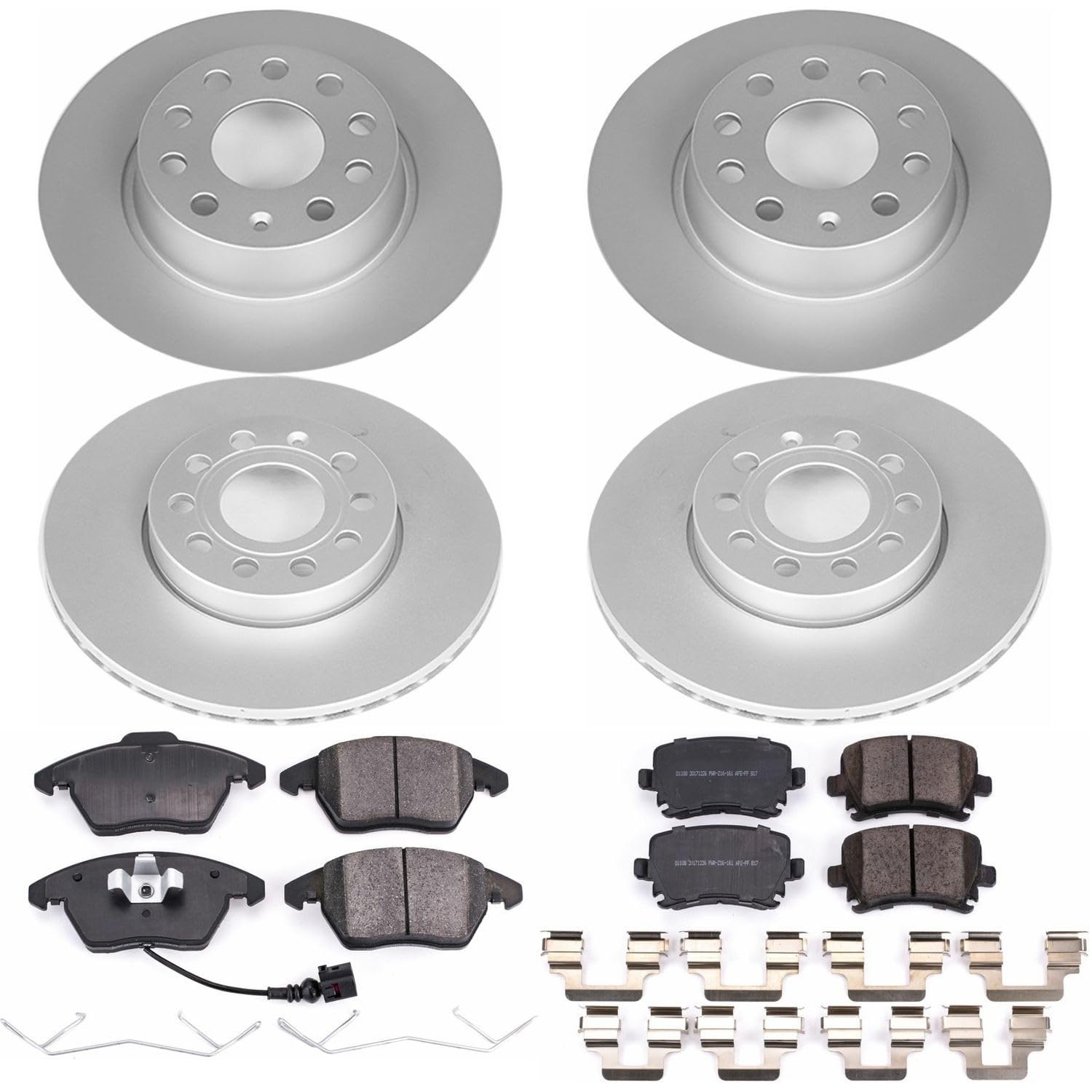 Power Stop Z23 CRK7837 Front and Rear Evolution Geomet Coated Brake Kit For Volkswagen Golf 2010 [Model Specific]