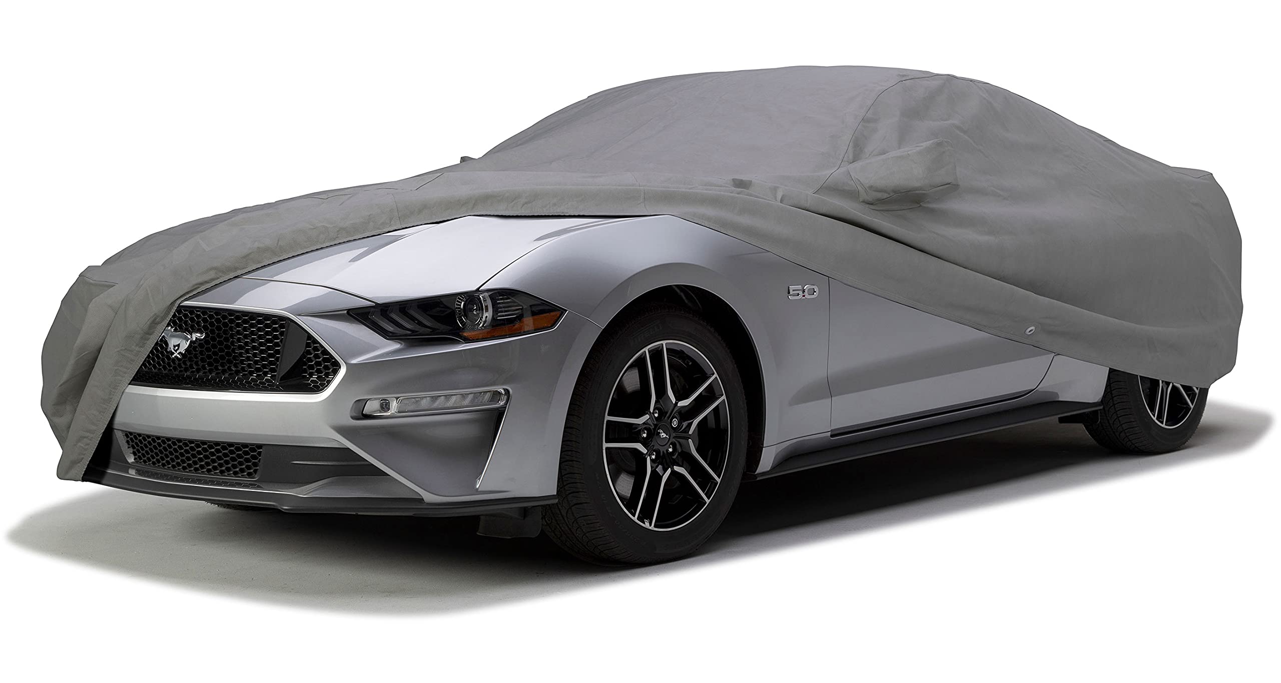 Covercraft Custom 3-Layer Car Cover Moderate Climate | C17794MC | Compatible with: 2015-2019 Ford Mustang Coupe (Excludes Shelby GT350/GT500 Models) | Gray