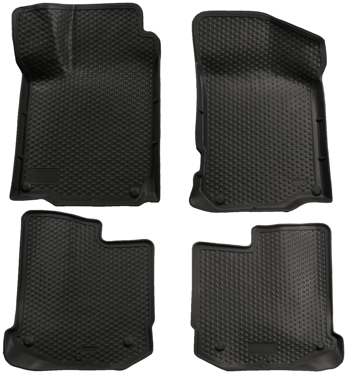 Husky Liners Floor Mats Classic Style | Fits 2000-2004 Volkswagen Golf & Jetta; 1998-2010 Beetle | Front & 2nd Row, 2-pc Black - 89311