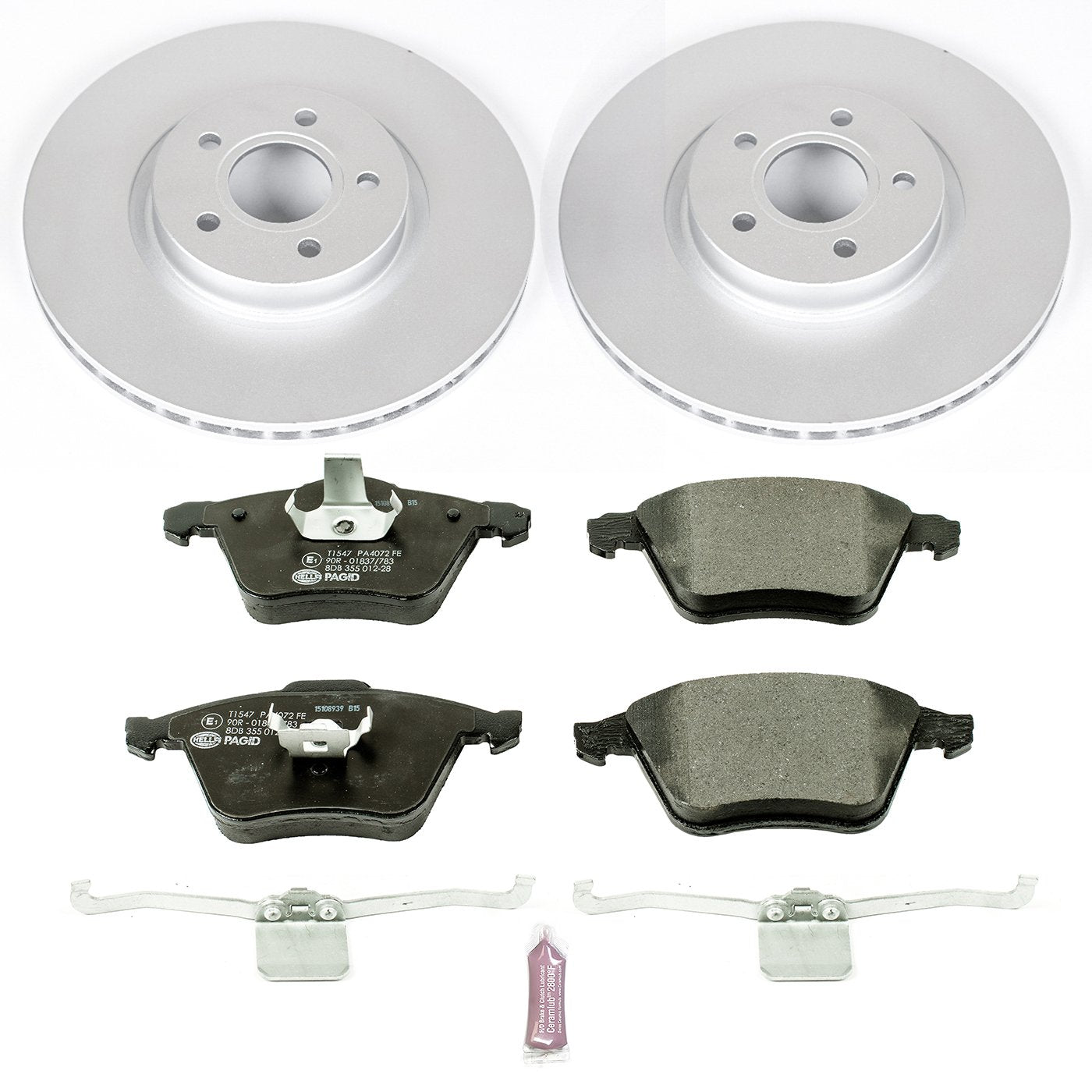 Power Stop ESK5430 Euro-Stop Front Brake Kit For Volvo C70 2006-2013, Volvo S40 2004-2011, Volvo V50 2005-2011 [Model Specific]