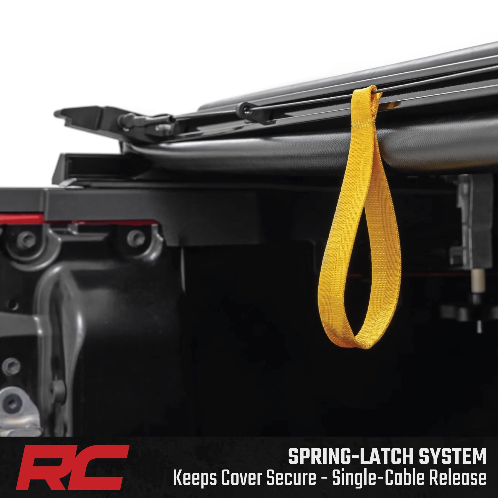 Soft Roll Up Rough Country Truck Bed Tonneau Cover for Toyota Tacoma (2024-2026) - Fits 5' (60") Bed, Weather-Resistant Roll Up Bed Cover