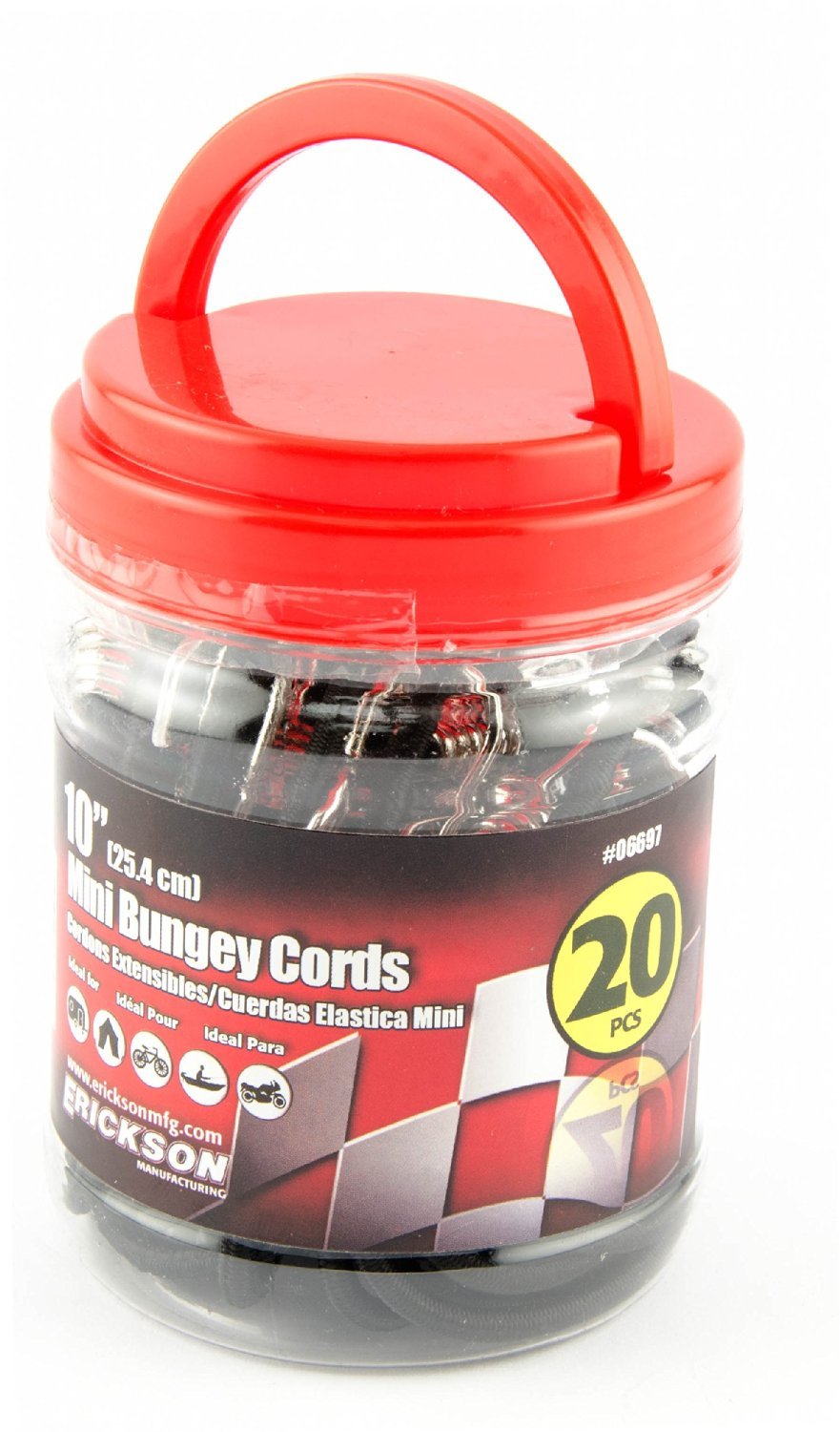 10" Mini Bungey Cord Erickson, (Pack of 20)