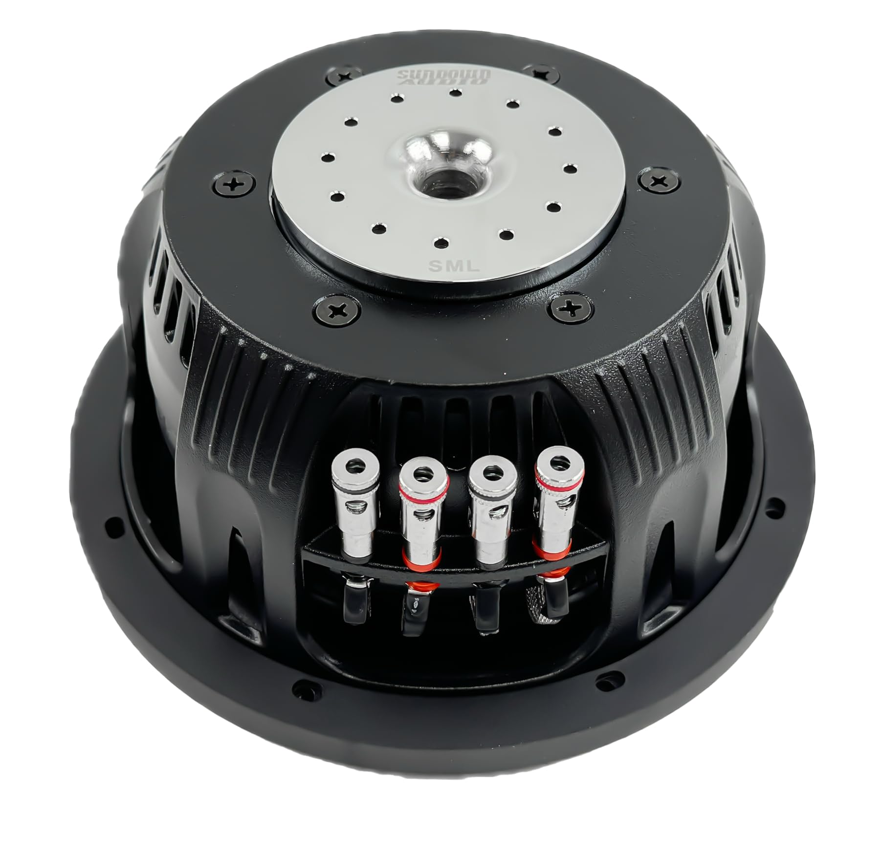 8" Sundown Audio SML Series D2 Ultra-Shallow Mount Subwoofer - 400W RMS/800W Peak - Dual 2 Ohm - 3.78" Depth - Black Aluminum Voice Coil - Designed for Compact Enclosures
