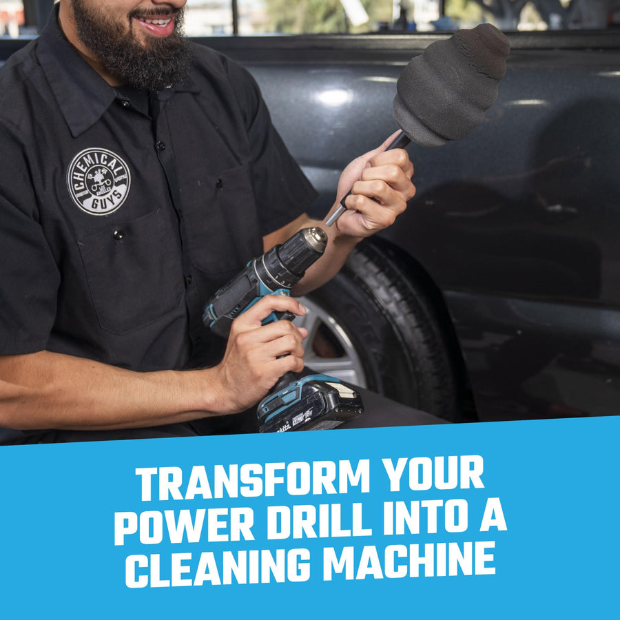 Ball Buster Chemical Guys Wheel and Rim Polisher System - Drill Attachment for Safe and Easy Cleaning of Wheels, Rims, and Hard-to-Reach Areas on Cars, Trucks, SUVs, RVs, and Motorcycles
