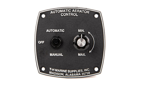 T-H Marine Aerator Control Panel Mount - Waterproof Solid-State Automatic Livewell Timer Switch for Aerator Pumps - Adjustable 1-10 Min Off Delay, 45 Sec On Cycle, 10A