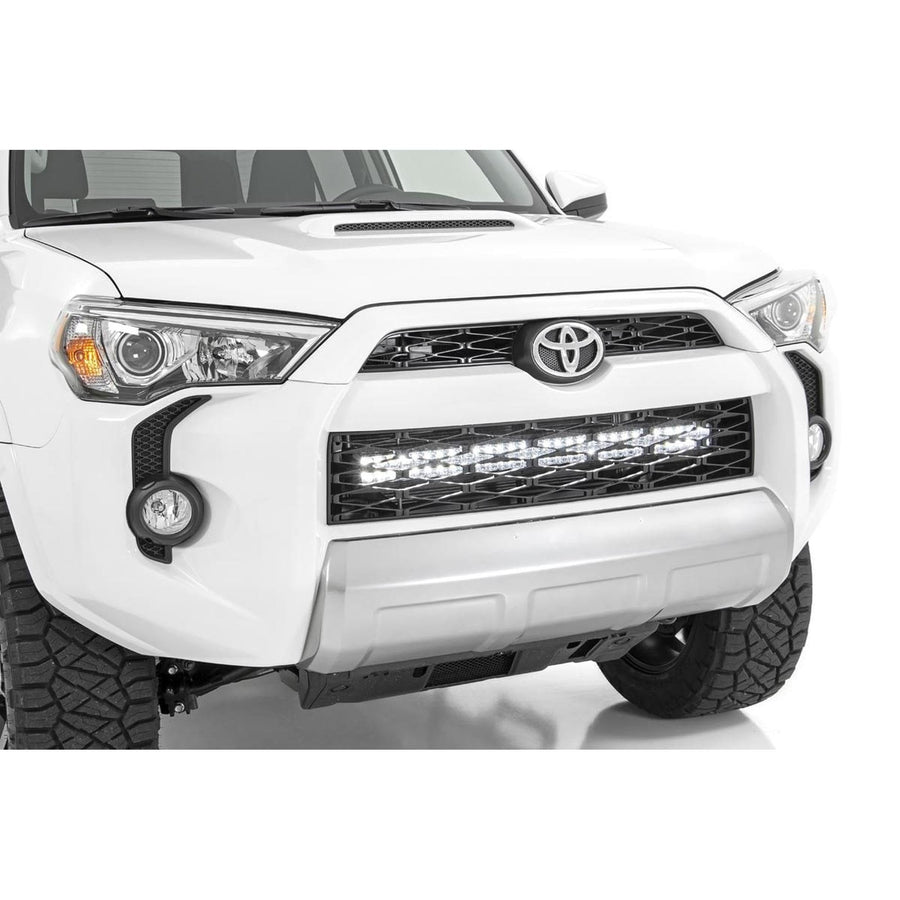 30" Rough Country Dual Row LED Light Bar Kit for Toyota 4Runner (2014–2020) - Hidden Grille Mount, 300W Spectrum Series, 27,000 Lumens, Spot & Flood Combo Beam