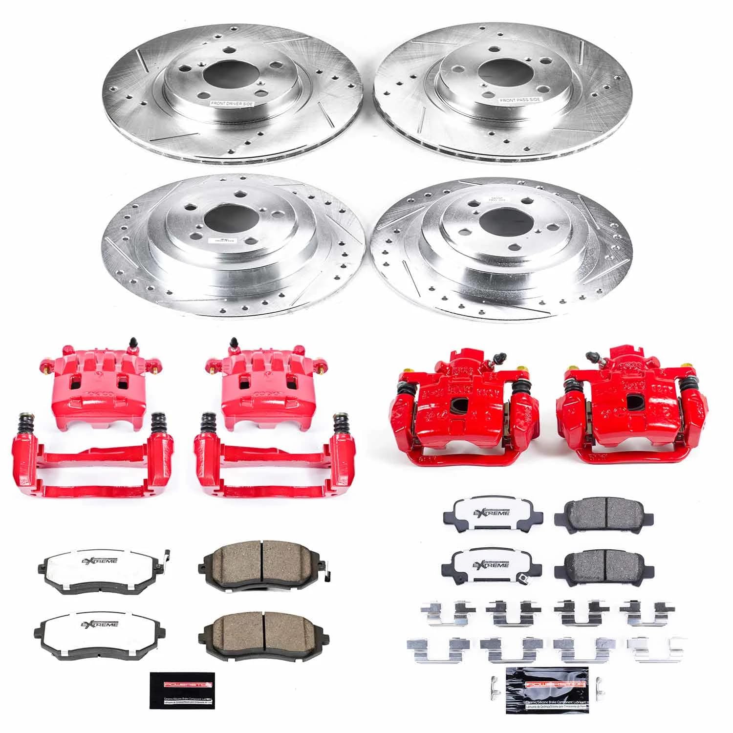 Power Stop Z26 KC2750-26 Front & Rear Street Warrior Brake Kit Subaru For Subaru Legacy 2002-2004 [Model Specific]