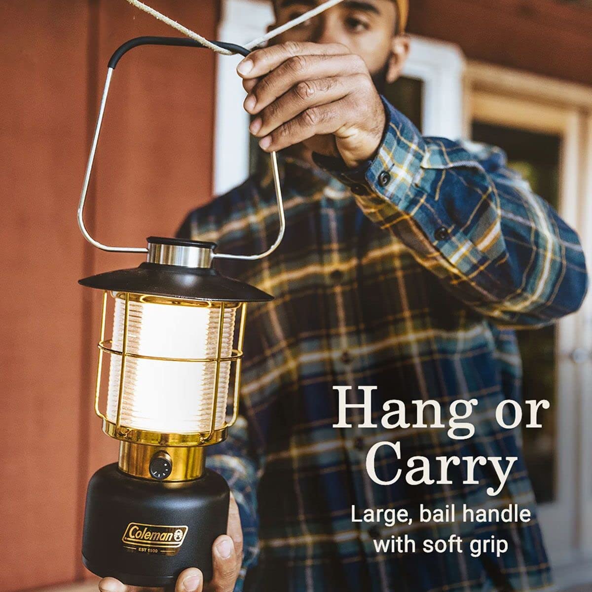 Coleman Premium 1900 Collection LED Lantern, 200/600 Lumens, Impact & Water-Resistant, Adjustable Brightness Settings & Carry Handle, Ideal for Camping and Emergencies