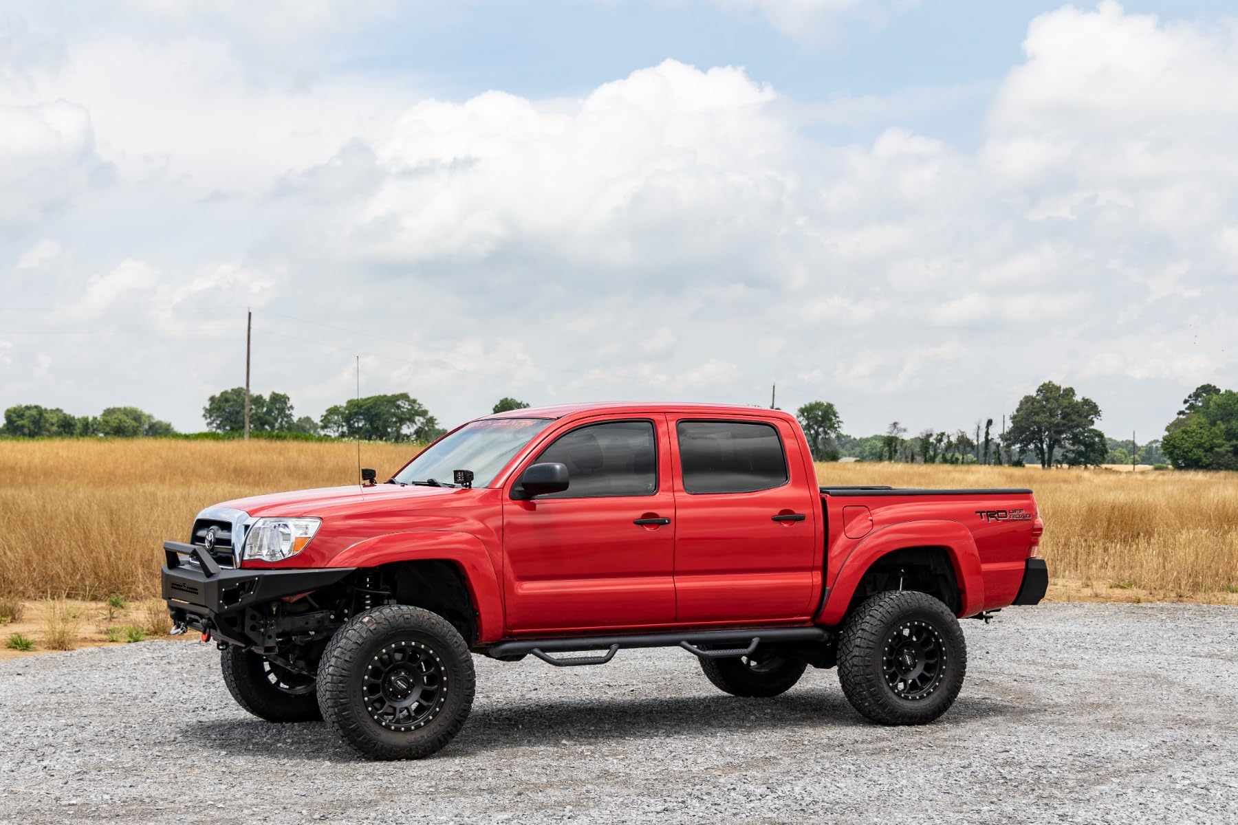 Rough Country 2" Dual LED Ditch Light Kit for Toyota Tacoma (2005-2015) - (2) 2-in Black Series LED Cubes with Amber DRL