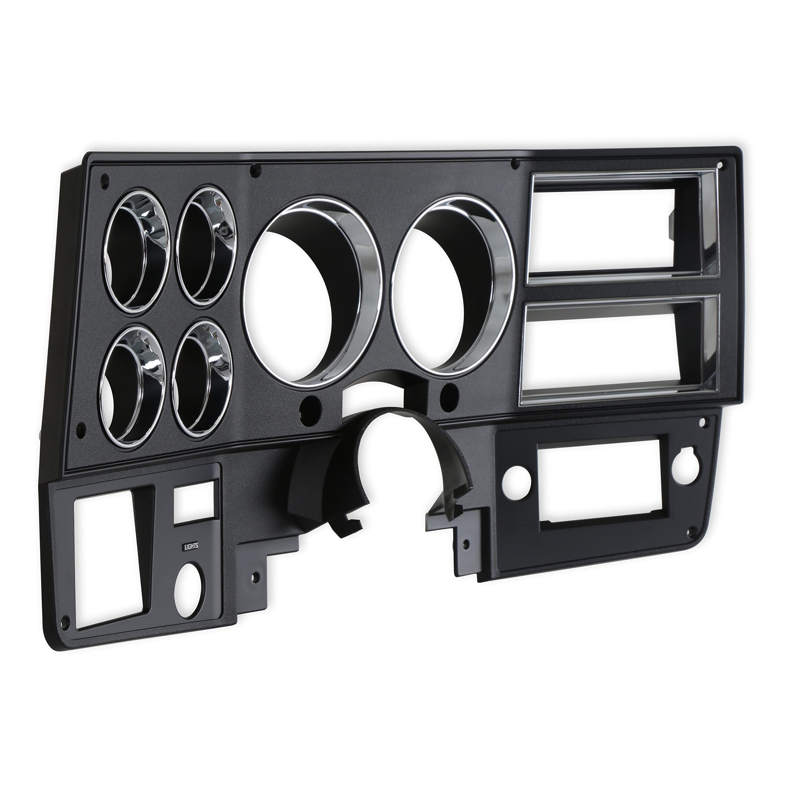 INST836 Brothers Trucks Instrument Bezel - With A/C - Black/Chrome